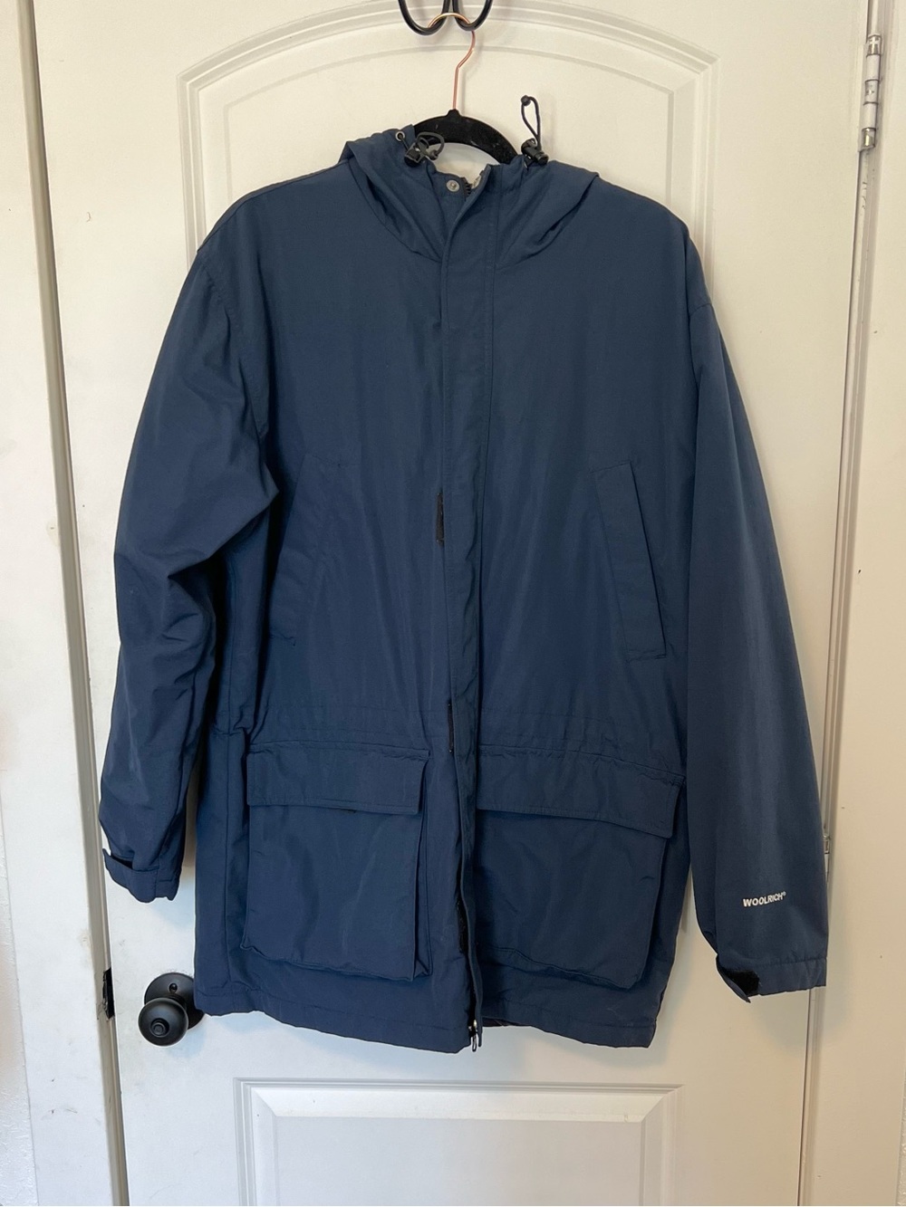 VNTG Woolrich Fleece‎ Lined Navy Parka